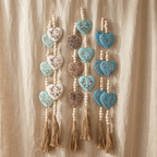 Handcrafted Filigree Heart Wall Hanging - Coastal Boho Statement Deor