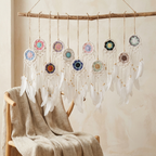 Handmade small 5cm Feather dreamcatchers - Small Boho Wall Decor