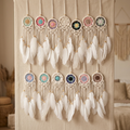 Handmade small 5cm Feather dreamcatchers - Small Boho Wall Decor