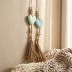 Handcrafted Lightweight Boho Single Heart Wall Hanging - Coastal Statement Decor