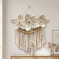 Bohemian Wildflowers Macramé Wall Hanging with Wooden Beads & Tassels