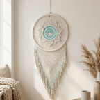 Handmade 54cm Feather Mandella Tree of Life Dreamcatcher - Elegant Bedroom & Living Room Decor