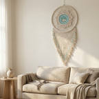 Handmade 54cm Feather Mandella Tree of Life Dreamcatcher - Elegant Bedroom & Living Room Decor