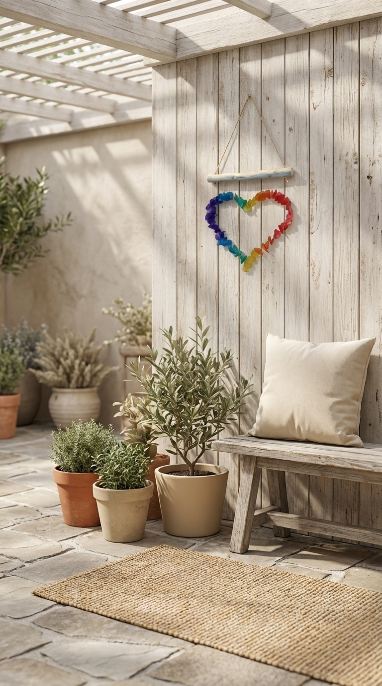 Coastal Sea Glass Windchime - Heart Eco Friendly Beach Gift