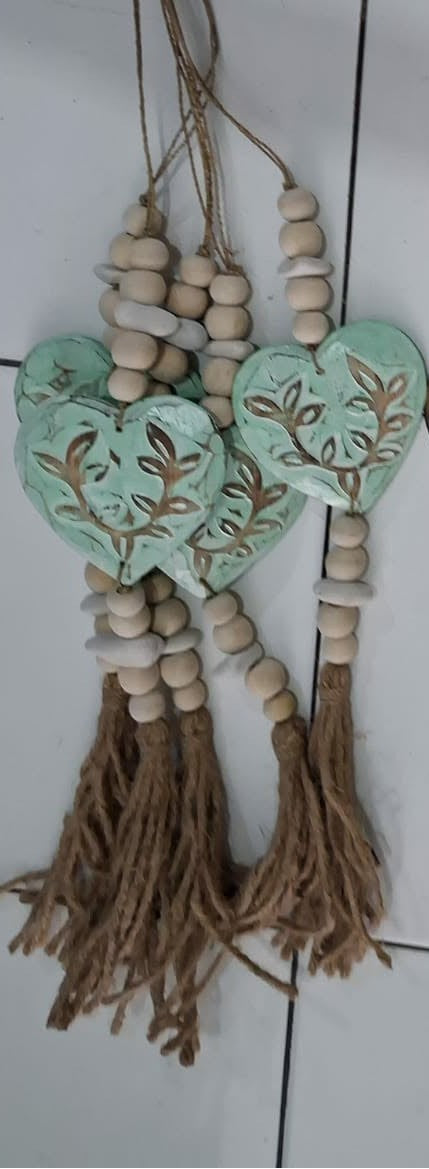 Handcrafted Boho Single Fillagree Heart Wall Hanging - Coastal Statement Decor