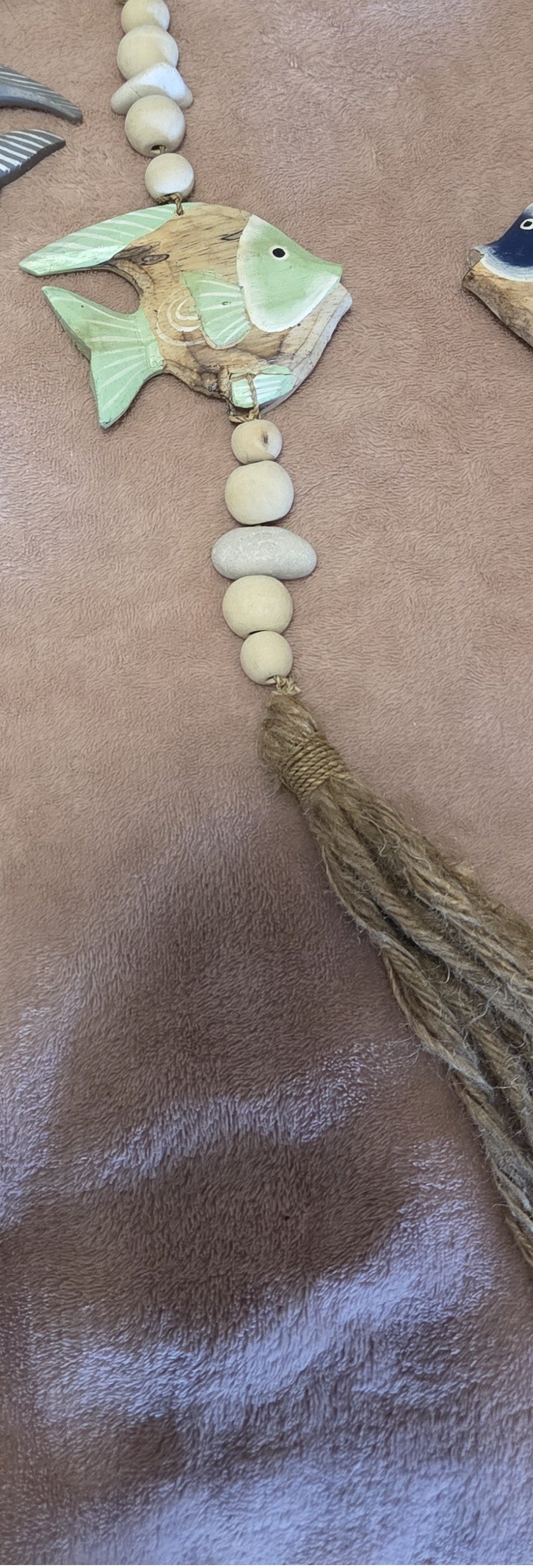 Handcrafted Boho Single Fish Wall Hanging - Coastal Statement Piece