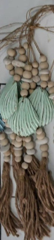 Handcrafted Single Boho Shell Wall Hanging - Coastal Statement Piece