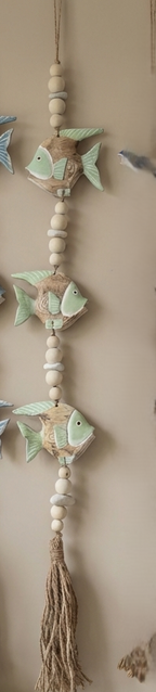 Handcrafted Fish Decor Wall Art - Boho Wall Hanging