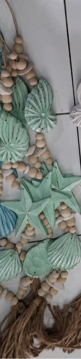 Handcrafted Hanging Mixed Shell Wall Decor - Boho Statement Decor
