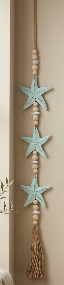 Handcrafted Star Hanging Wall Decor - Coastal Boho Statement Decor