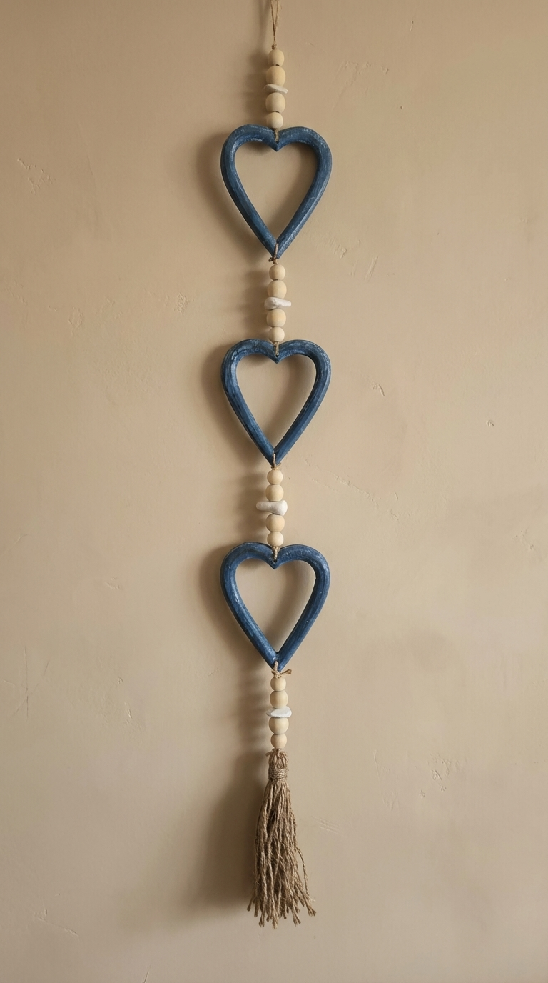 Handcrafted Open-Heart Wall Hanging - Lightweight Boho Hanging Decor