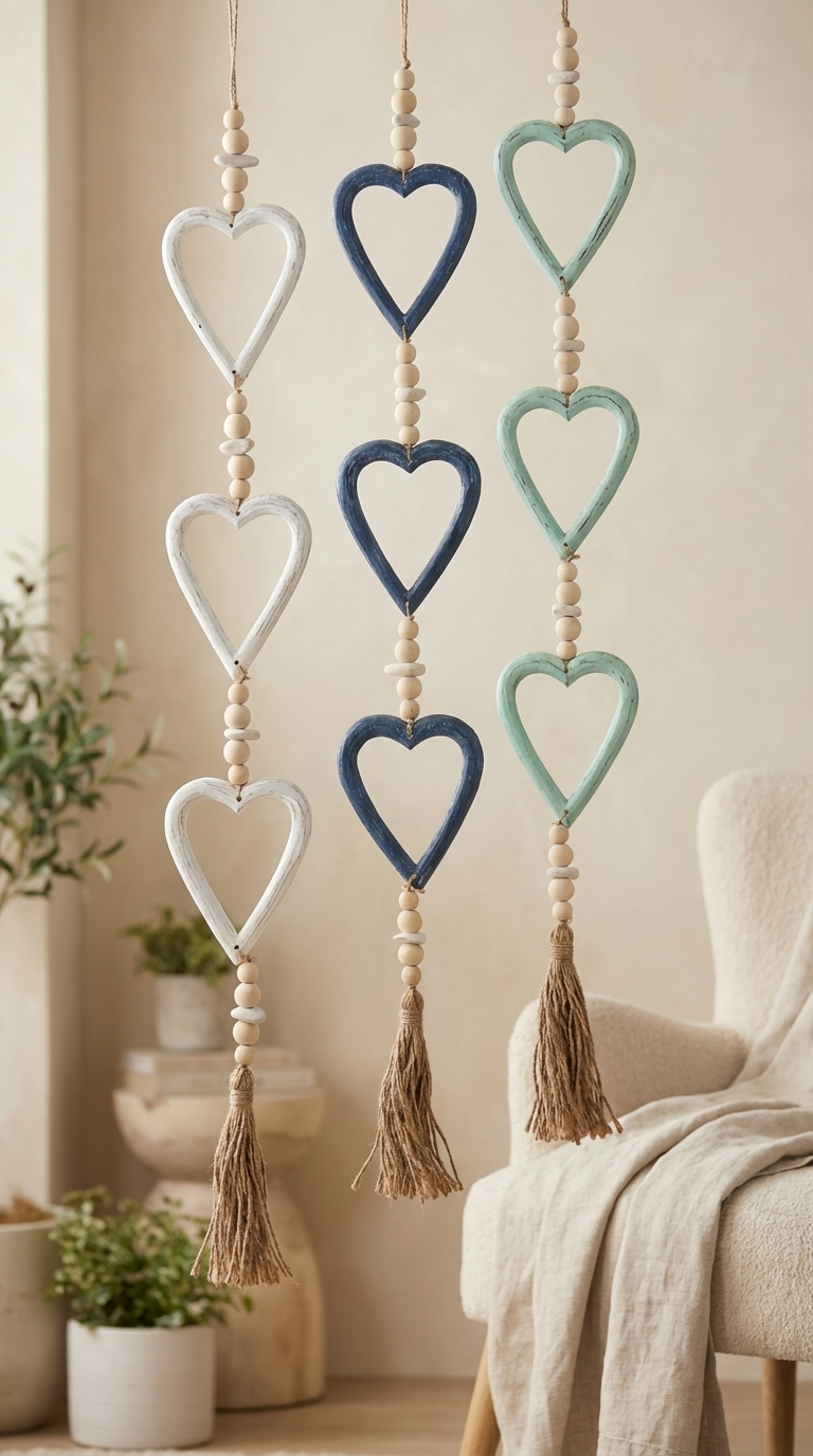 Handcrafted Open-Heart Wall Hanging - Lightweight Boho Hanging Decor
