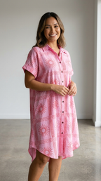 Lightweight Flowy Shirt Dress - Soft, Breathable Everyday Style