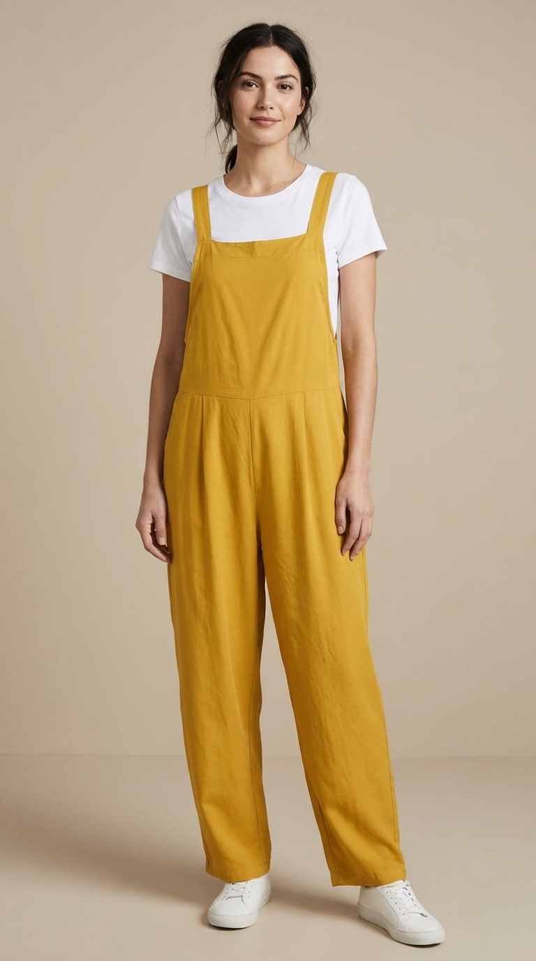 Lightweight Casual Long Overalls - Comfortable Everyday Style