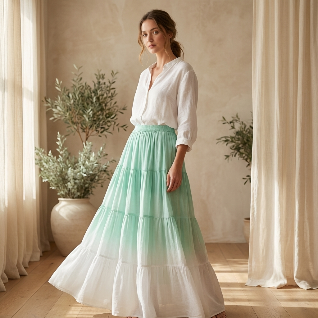 Tiered Boho Maxi Skirt – Relaxed Fit Everyday Style