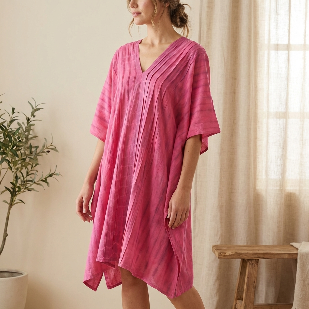 Relaxed Fit Short Kaftan Dress - Comfortable Everyday Style