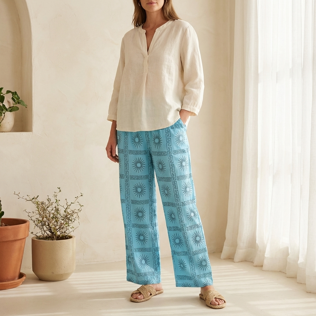 Printed Boho Pants - Relaxed Fit Everyday Style