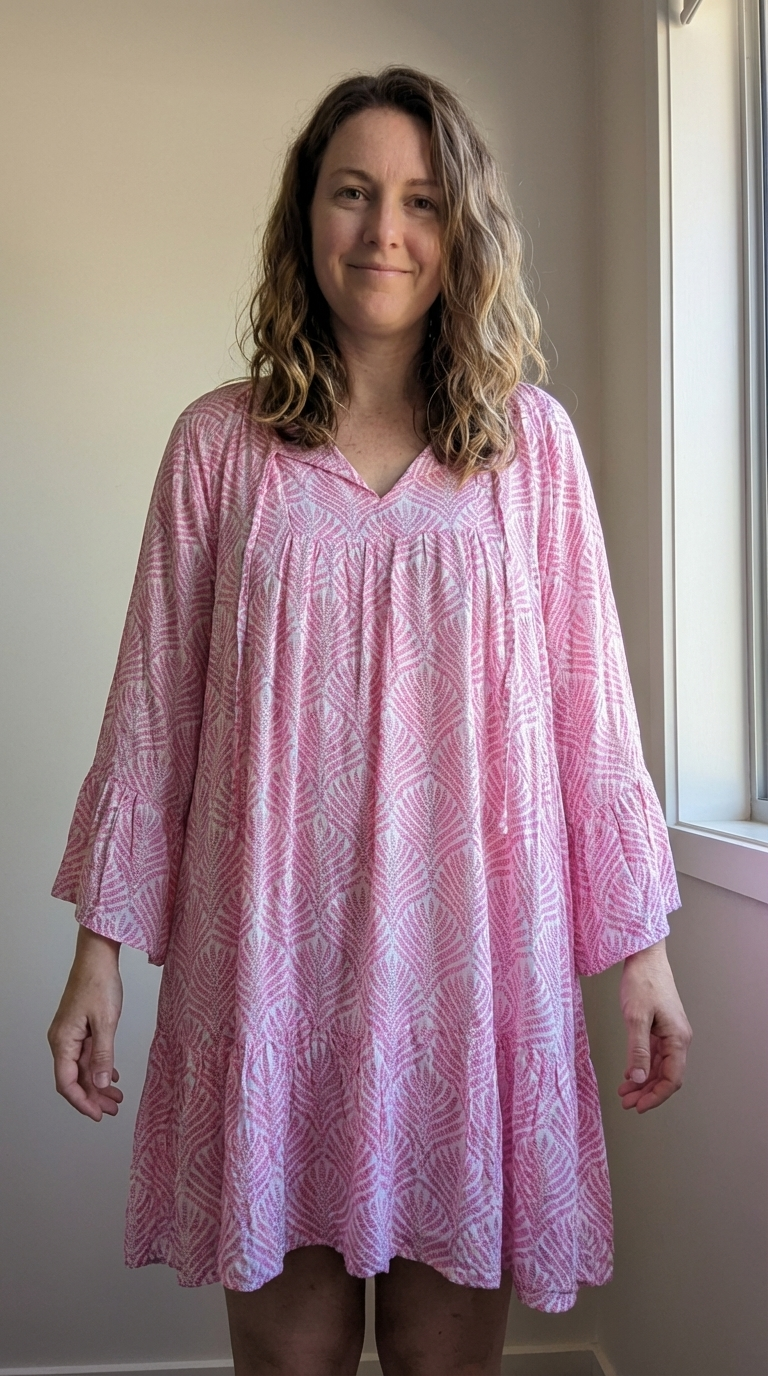 Boho Style Babydoll Dress - Flowy Lightweight Design