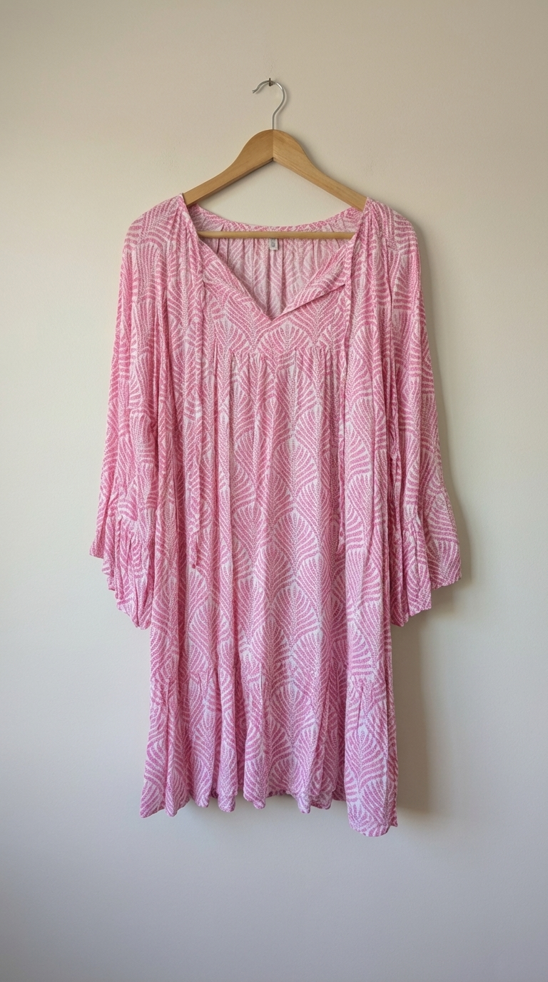 Boho Style Babydoll Dress - Flowy Lightweight Design