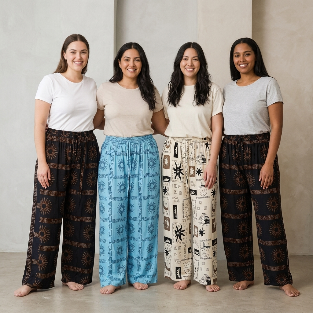 Printed Boho Pants - Relaxed Fit Everyday Style