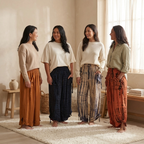 Flowy Lightweight Boho Tie-dye/plain Frill Pants - Effortless & Comfortable Fit