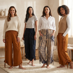 Flowy Lightweight Boho Tie-dye/plain Frill Pants - Effortless & Comfortable Fit