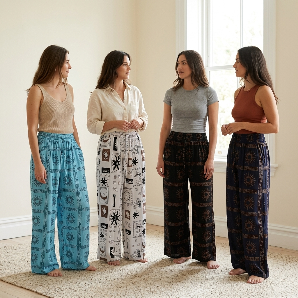 Printed Boho Pants - Relaxed Fit Everyday Style