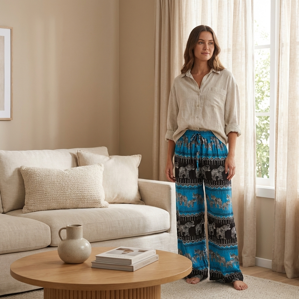 Flowy Tie-dye/Elephant Pants – Lightweight, Breathable Natural Essential