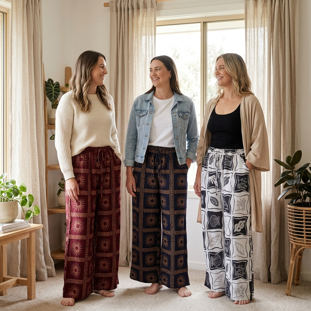 Printed Boho Pants - Relaxed Fit Everyday Style