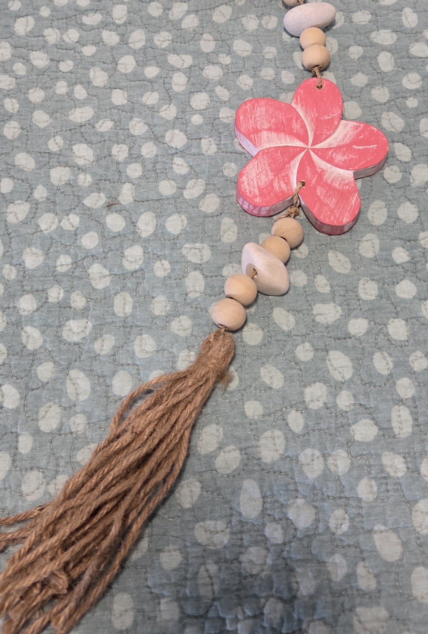 Handcrafted Boho Flower Wall Hanging - Coastal Statement Decor