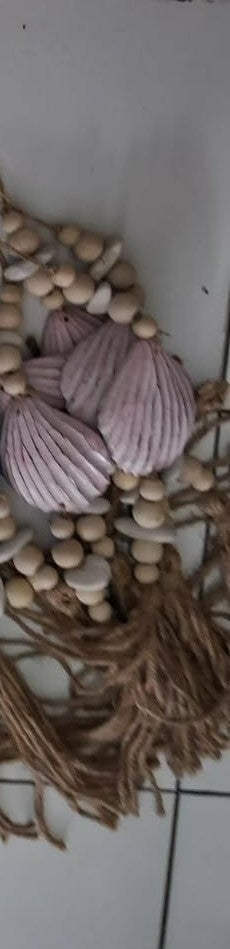 Handcrafted Single Boho Shell Wall Hanging - Coastal Statement Piece