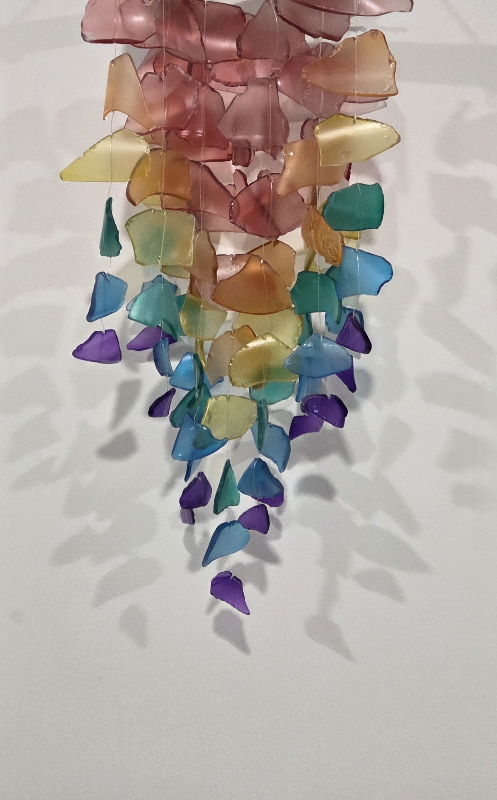 Recycled Sea Glass Wind Chime - Criss Cross Coastal Decor