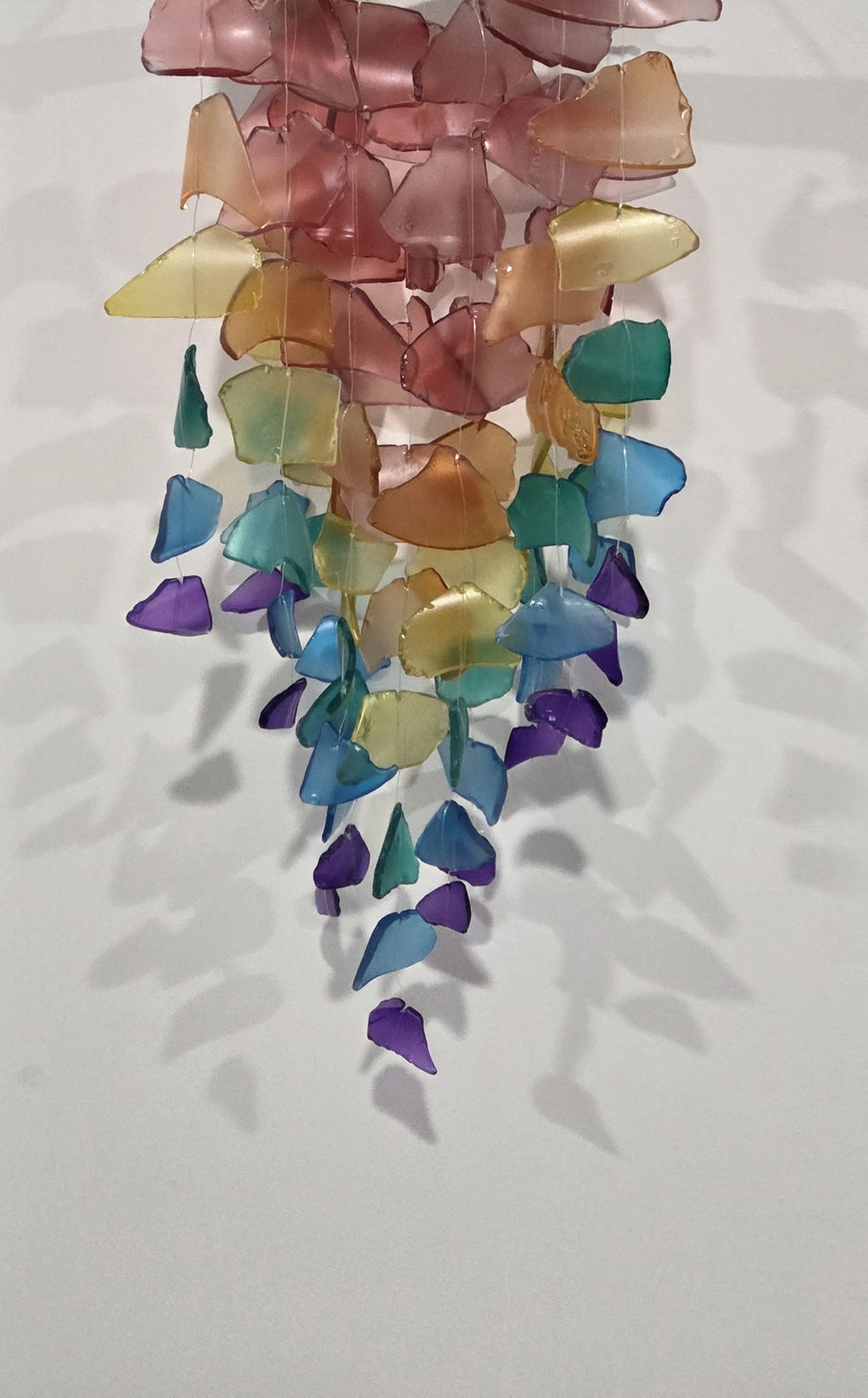 Recycled Sea Glass Windchime - Lotus Handmade Beach House Hanging