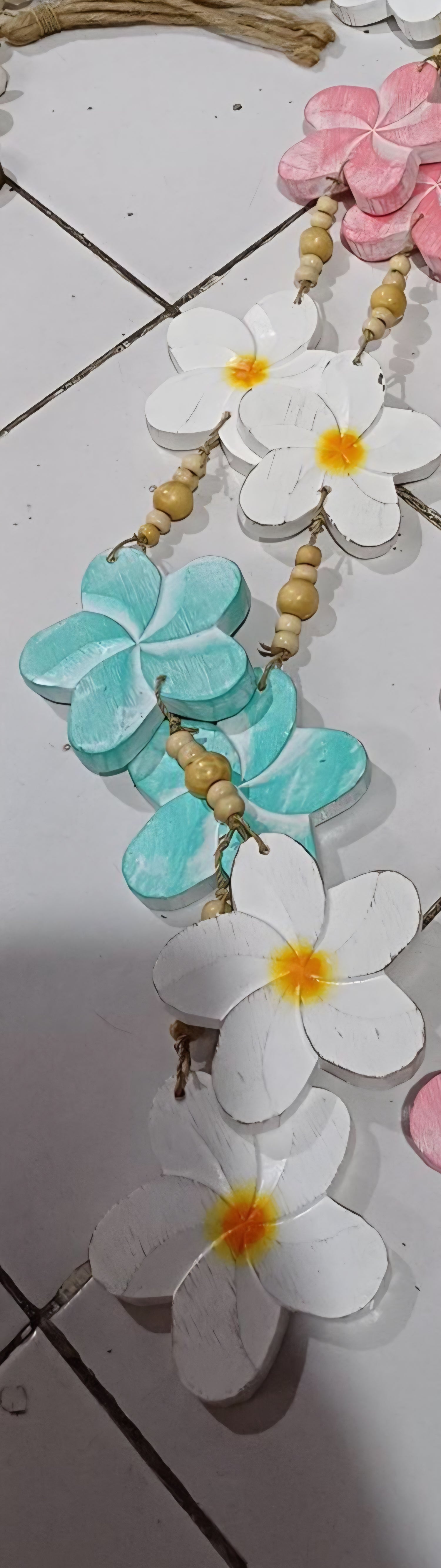 Handcrafted Hanging Flower Wall Art - Boho Hanging Decor