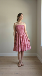 Casual Floral Short Boobtube Dress - Comfortable Casual Style