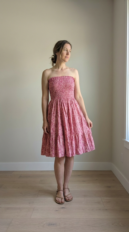 Casual Floral Short Boobtube Dress - Comfortable Casual Style