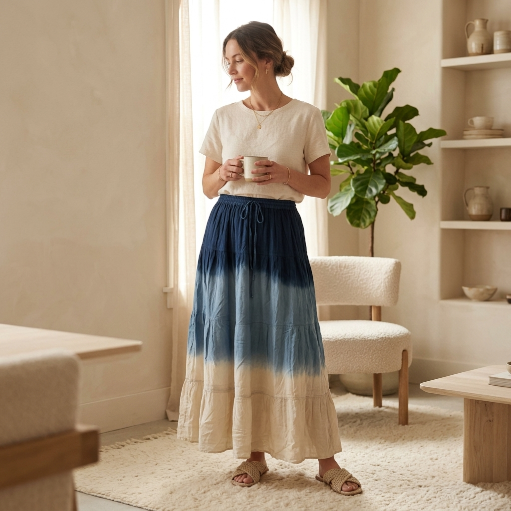 Tiered Boho Maxi Skirt – Relaxed Fit Everyday Style