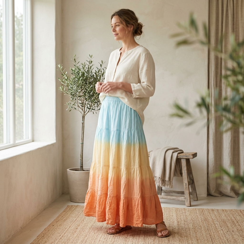 Tiered Boho Maxi Skirt – Relaxed Fit Everyday Style
