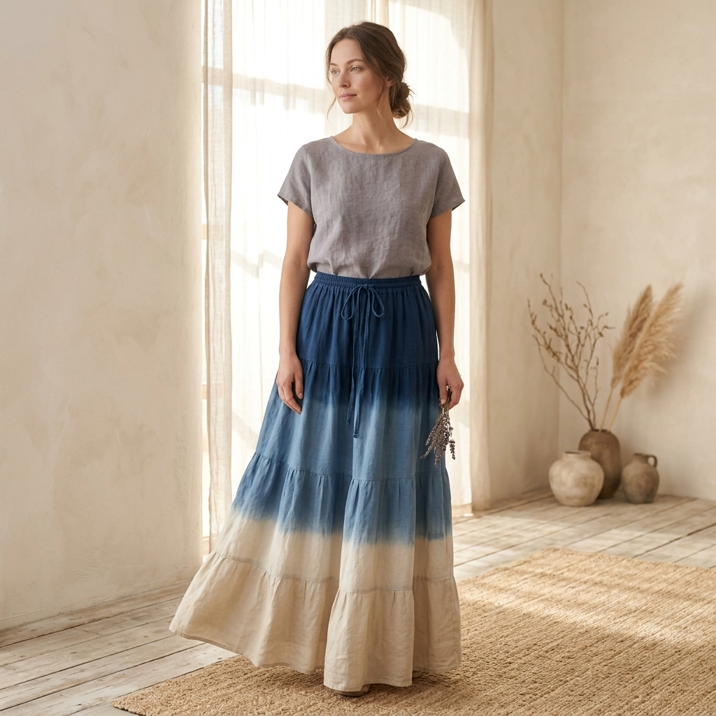 Tiered Boho Maxi Skirt – Relaxed Fit Everyday Style