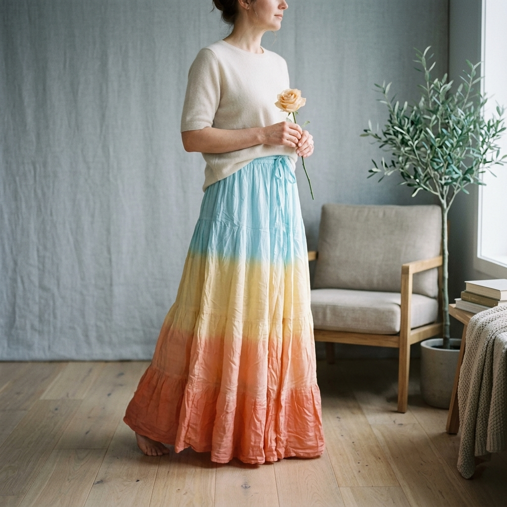 Tiered Boho Maxi Skirt – Relaxed Fit Everyday Style