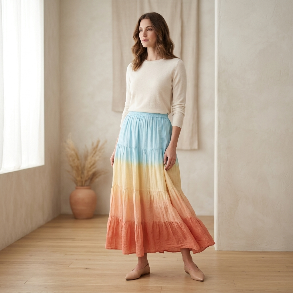 Tiered Boho Maxi Skirt – Relaxed Fit Everyday Style