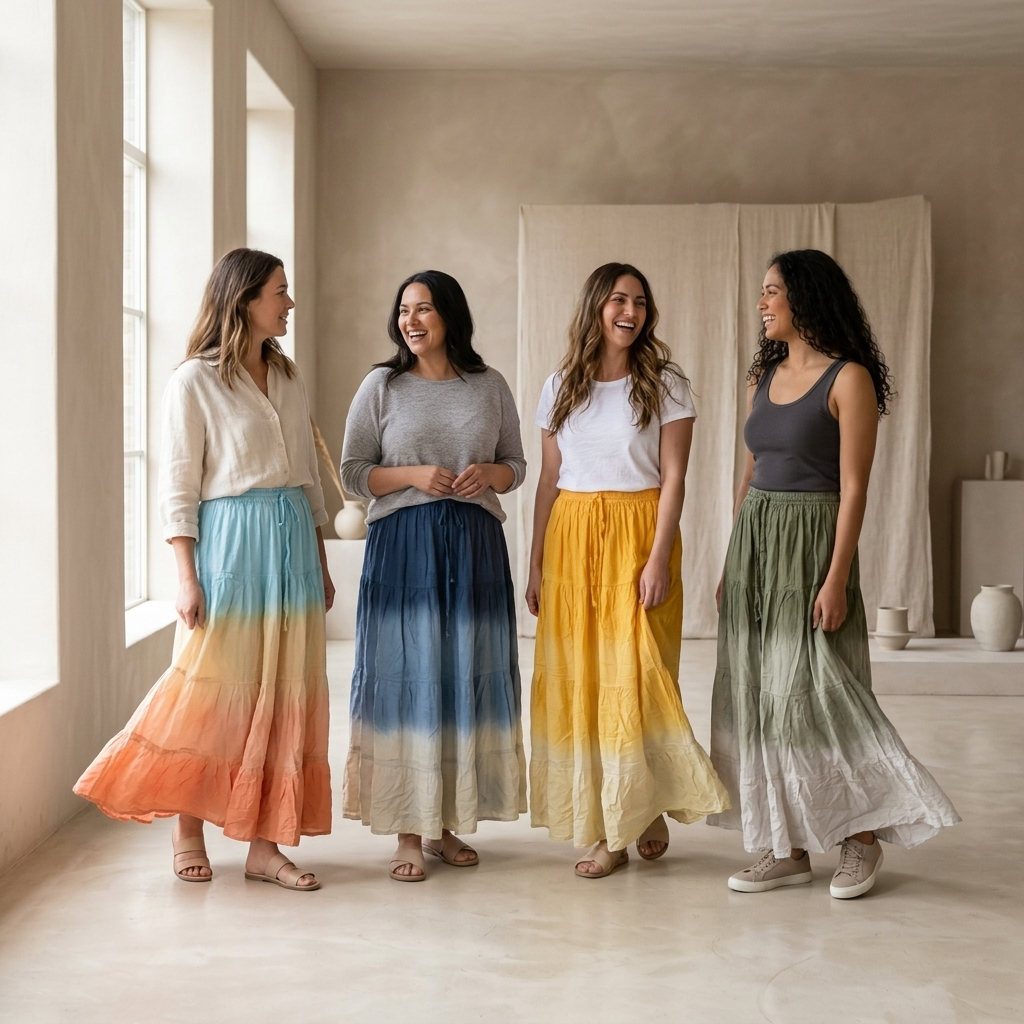 Tiered Boho Maxi Skirt – Relaxed Fit Everyday Style