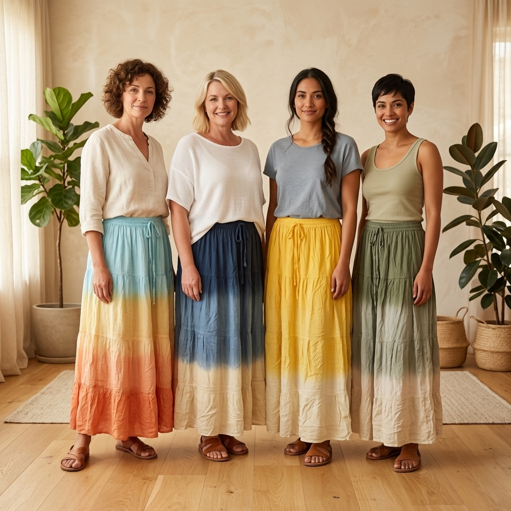 Tiered Boho Maxi Skirt – Relaxed Fit Everyday Style