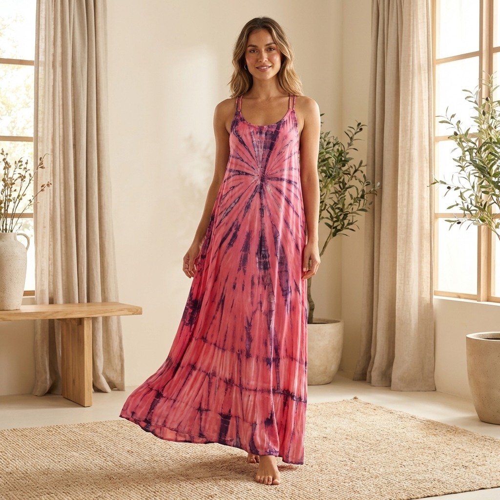 Lightweight Boho Long Rope Dress - Flowy & Easy Wear