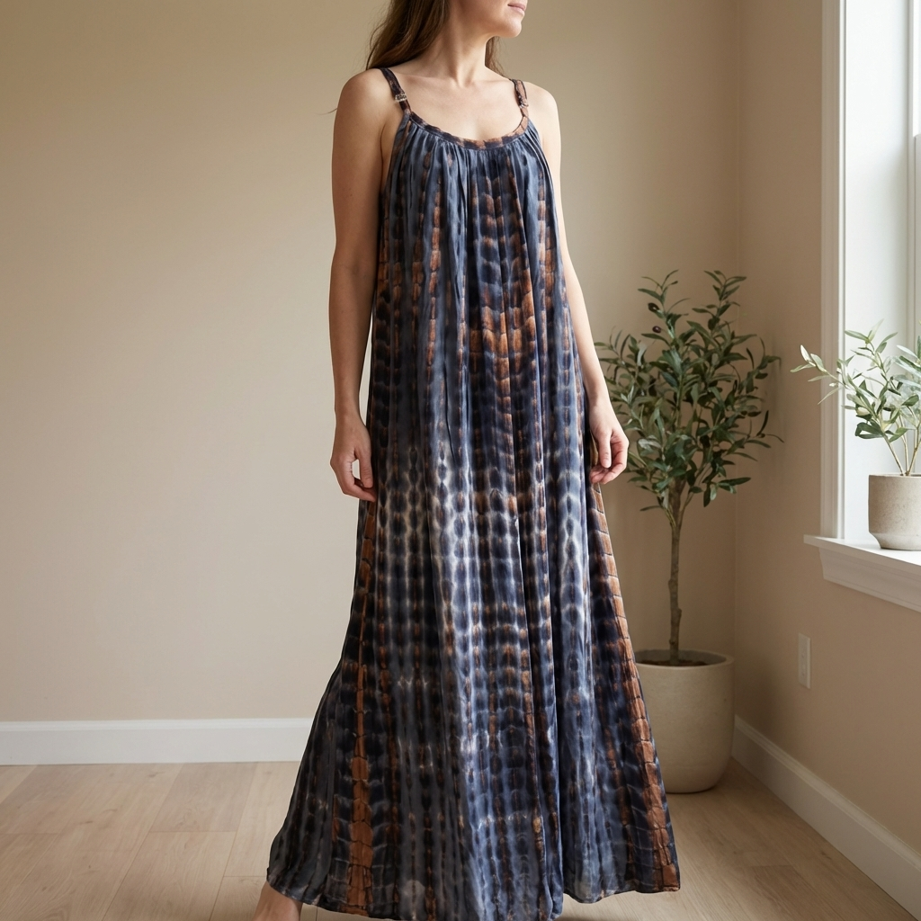 Flowy Tie-dye Maxi Dress - Lightweight & Easy To Wear