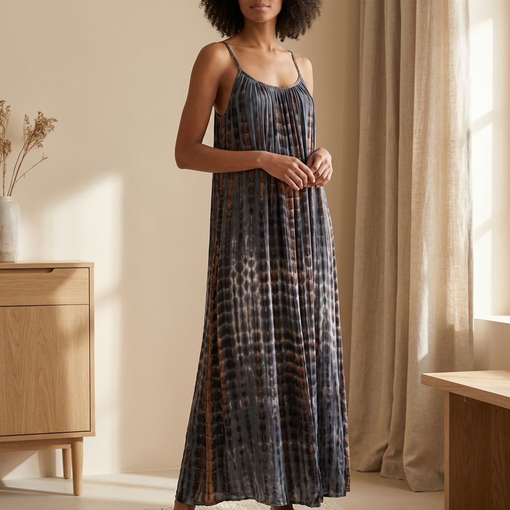 Flowy Tie-dye Maxi Dress - Lightweight & Easy To Wear
