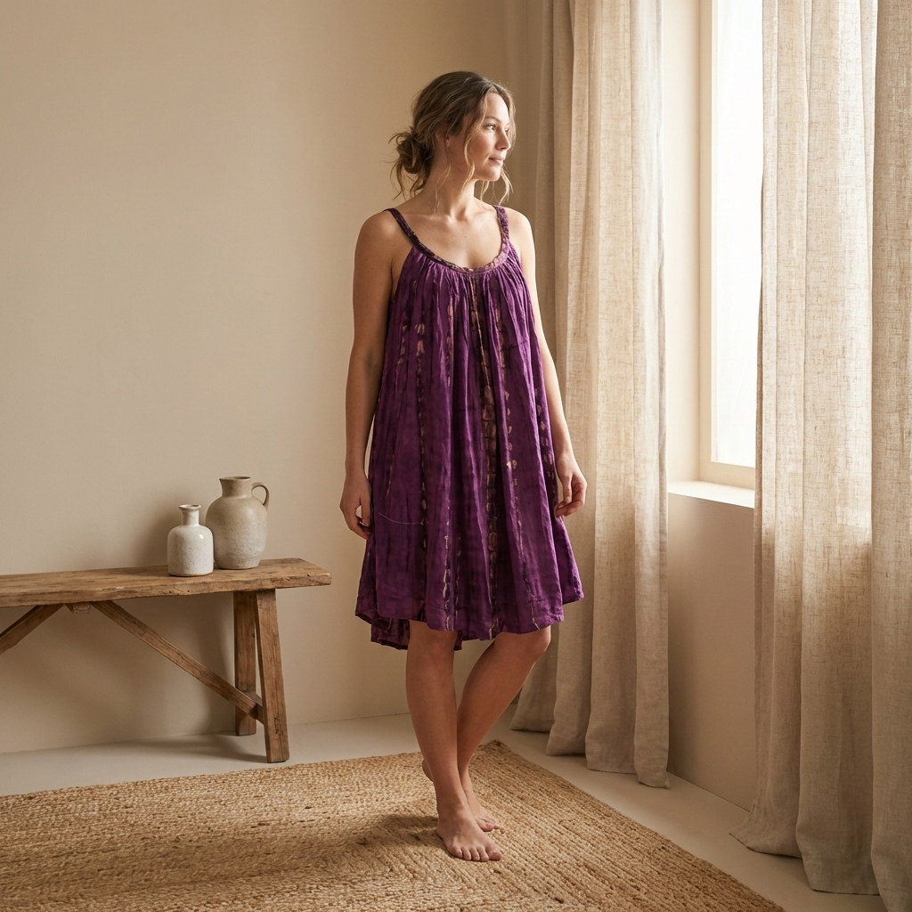 Lightweight Summer Short Tie-dye Dress - Breathable & Comfortable Australia