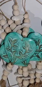 Handcrafted Filigree Heart Wall Hanging - Coastal Boho Statement Deor