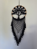 Handmade Boho Black Tree of Life Dreamcatchers - Elegant Bedroom & Living Room Decor'
