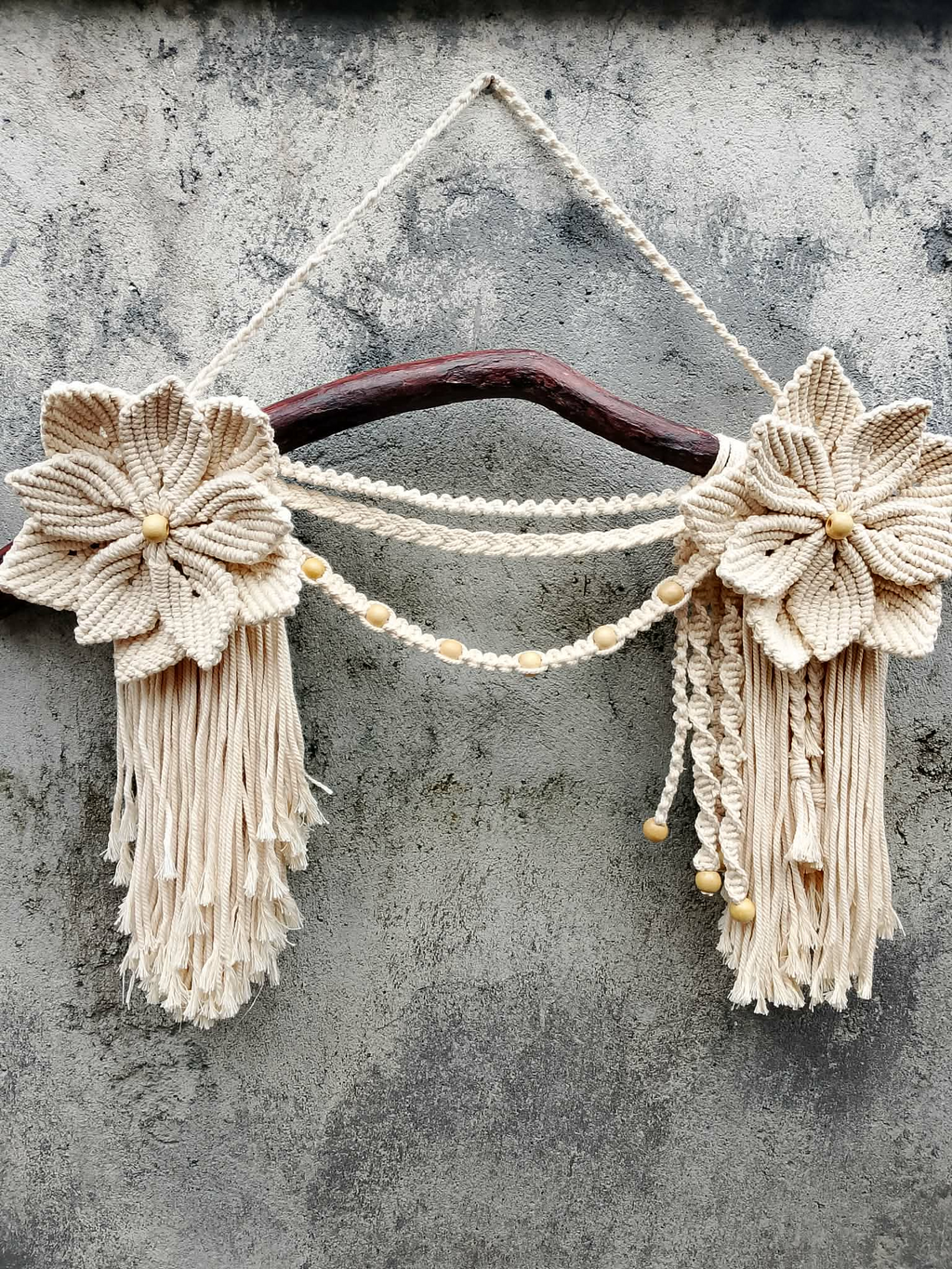 Bohemian Meadows Macramé Wall Hanging with Tassels
